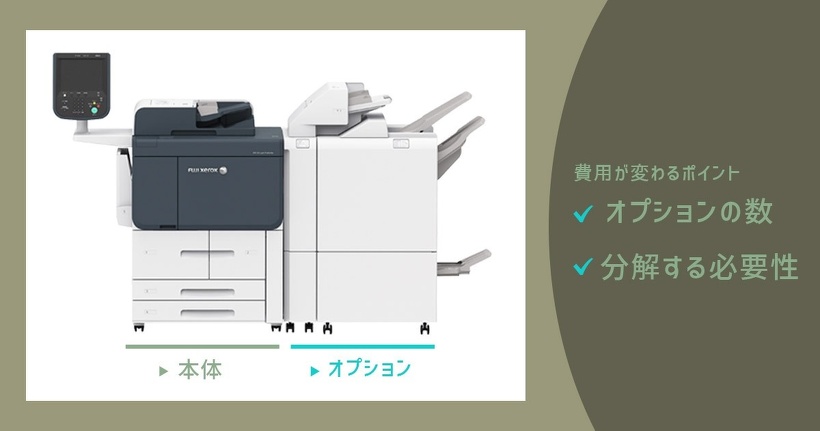 不用品の廃棄費用が変わるポイントは、オプションの数、分解する必要性