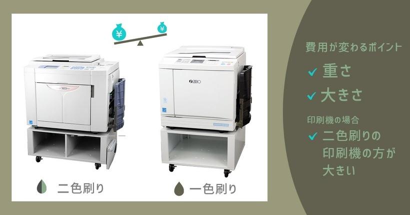 二色刷り印刷機と一色刷り印刷機の廃棄費用の比較